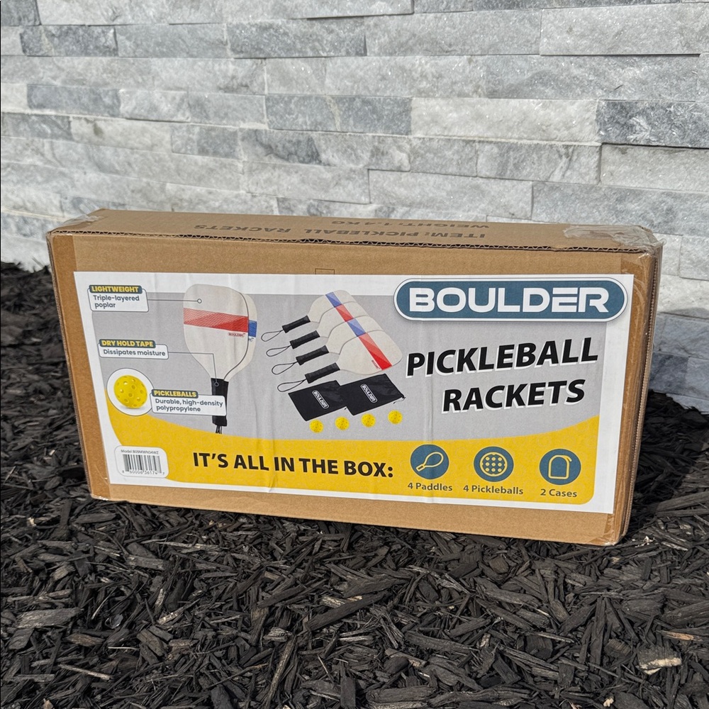 NEW! Pickleball Rackets Set - Black and Blue